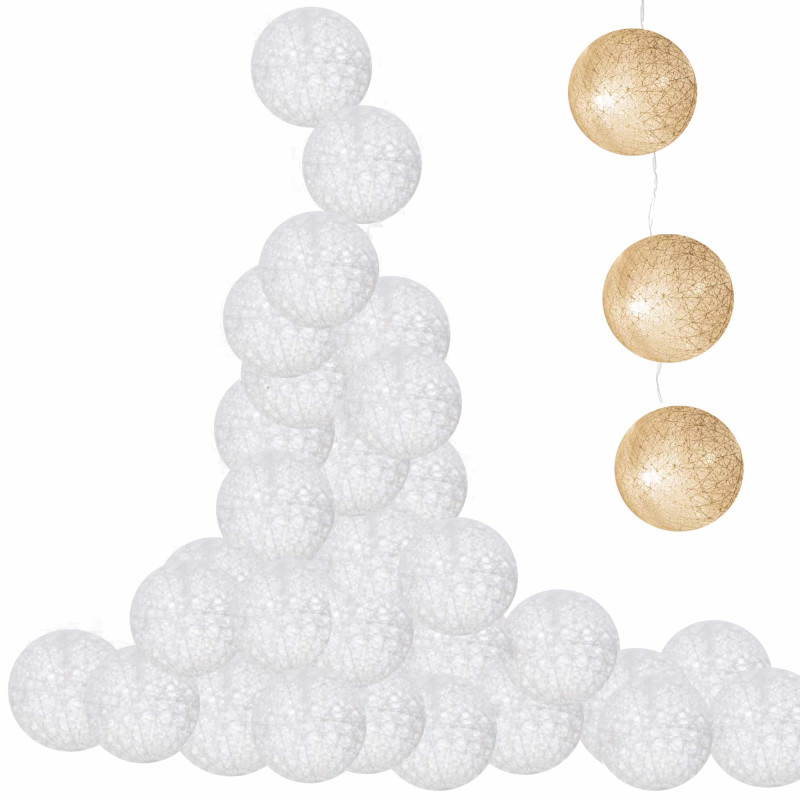 Гирлянда на батарейках Springos Cotton Balls 2 м 10 LED CL0028 Warm White