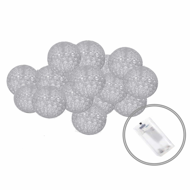 Гирлянда на батарейках Springos Cotton Balls 2 м 10 LED CL0029 Warm White