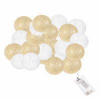 Гирлянда на батарейках Springos Cotton Balls 2 м 10 LED CL0030 Warm White