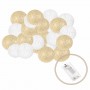 Гірлянда на батарейках Springos Cotton Balls 2 м 10 LED Warm White (White, Gold)