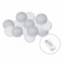 Гірлянда на батарейках Springos Cotton Balls 2 м 10 LED Warm White (White, Gray)