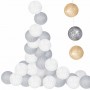 Гірлянда на батарейках Springos Cotton Balls 2 м 10 LED Warm White (White, Gray)