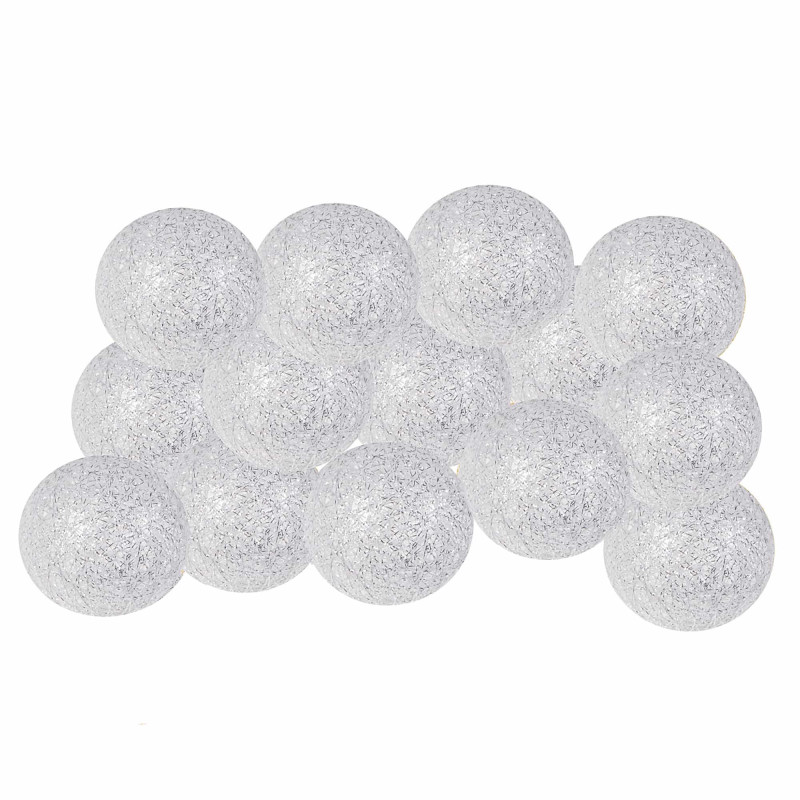Гірлянда на батарейках Springos Cotton Balls 2 м 10 LED Warm White (Silver)