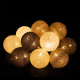 Гірлянда на батарейках Springos Cotton Balls 2 м 10 LED Warm White (Beige, Brown, Chocolate)