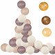 Гірлянда на батарейках Springos Cotton Balls 2 м 10 LED Warm White (Beige, Brown, Chocolate)
