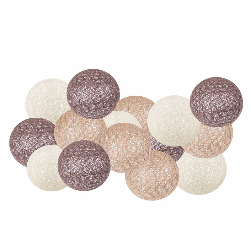 Гірлянда на батарейках Springos Cotton Balls 2 м 10 LED Warm White (Beige, Brown, Chocolate)