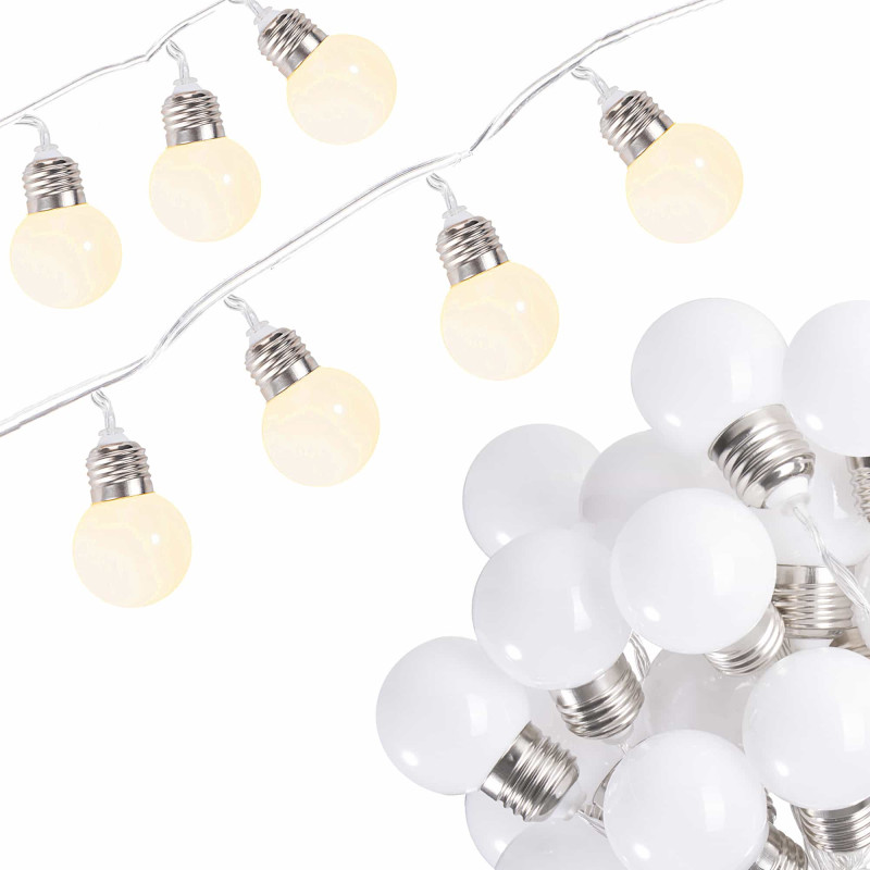 Гірлянда у вигляді лампочок на батарейках Springos 4 м 20 LED Warm White 7 см