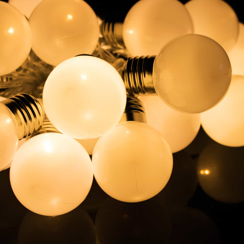 Гірлянда у вигляді лампочок на батарейках Springos 4 м 20 LED Warm White 7 см
