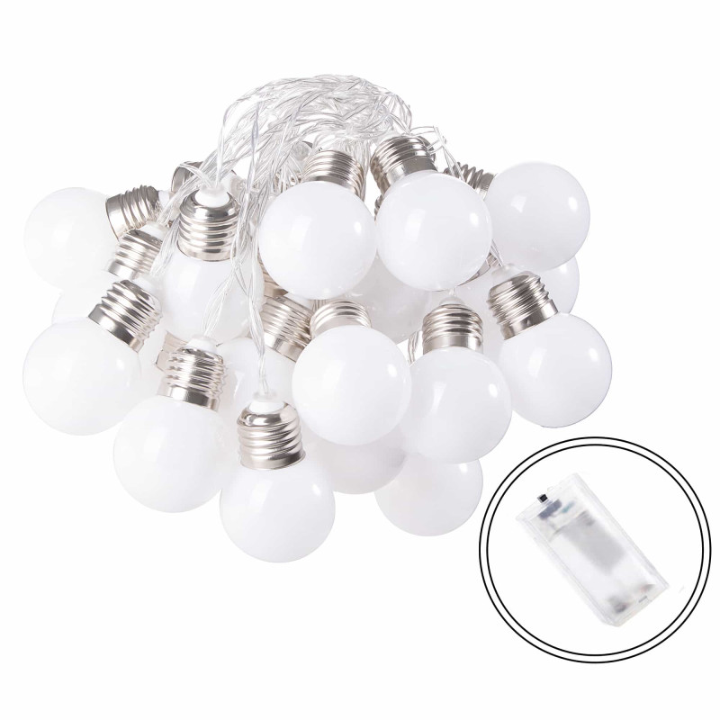 Гірлянда у вигляді лампочок на батарейках Springos 4 м 20 LED Warm White 7 см
