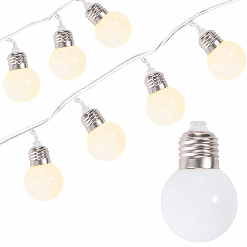 Гірлянда у вигляді лампочок на батарейках Springos 4 м 20 LED Warm White 7 см