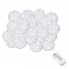 Гірлянда на батарейках Springos Cotton Balls 4 м 20 LED Warm White (White)