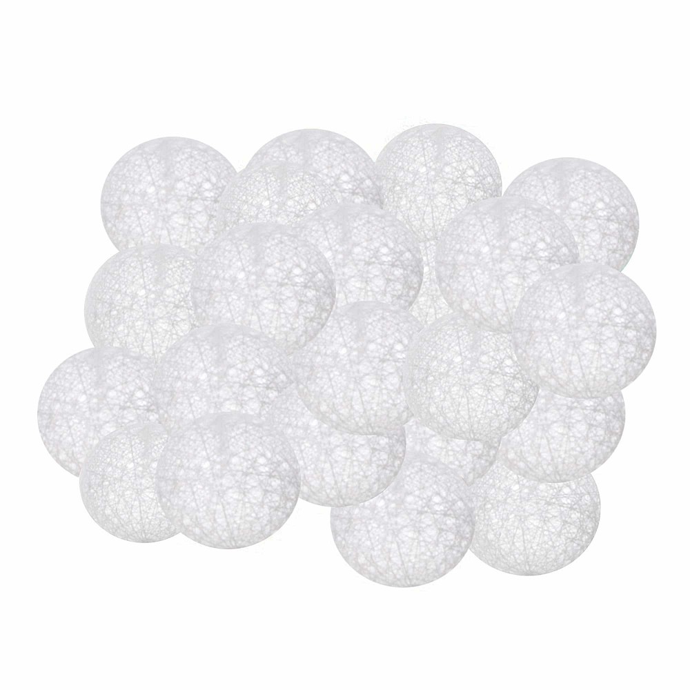 Гірлянда на батарейках Springos Cotton Balls 4 м 20 LED Warm White (White)