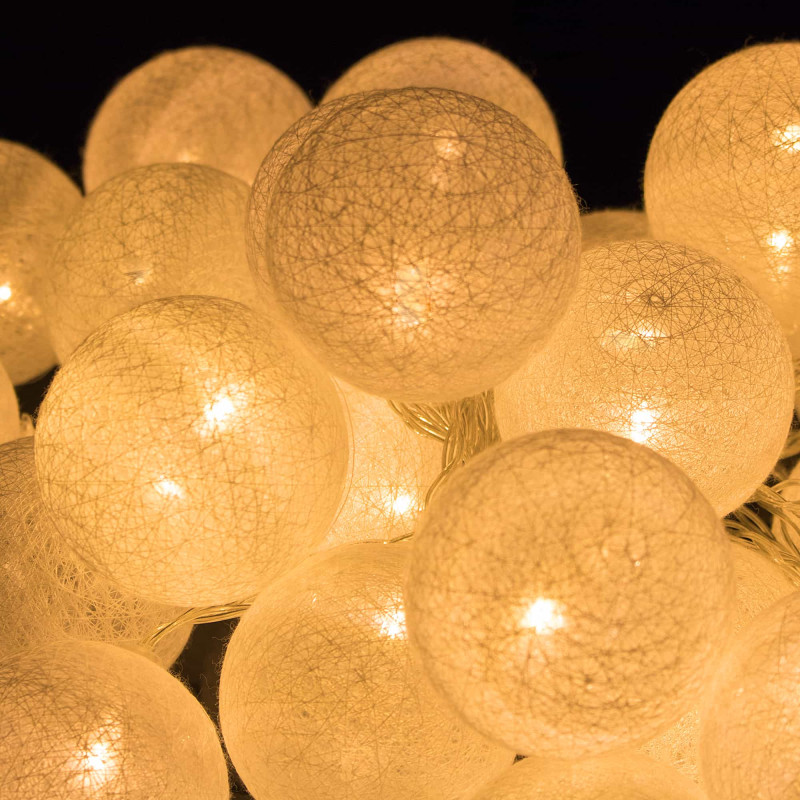 Гирлянда на батарейках Springos Cotton Balls 4 м 20 LED CL0036 Warm White