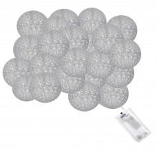 Гірлянда на батарейках Springos Cotton Balls 4 м 20 LED Warm White (Gray)