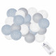 Гірлянда на батарейках Springos Cotton Balls 4 м 20 LED Warm White (White, Gray, Blue)