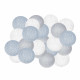Гірлянда на батарейках Springos Cotton Balls 4 м 20 LED Warm White (White, Gray, Blue)