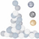 Гірлянда на батарейках Springos Cotton Balls 4 м 20 LED Warm White (White, Gray, Blue)
