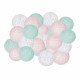 Гірлянда на батарейках Springos Cotton Balls 4 м 20 LED Warm White (White, Mint, Pink)