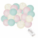 Гірлянда на батарейках Springos Cotton Balls 4 м 20 LED Warm White (Yellow, Mint, Pink)