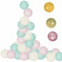 Гірлянда на батарейках Springos Cotton Balls 4 м 20 LED Warm White (Yellow, Mint, Pink)