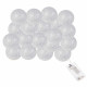 Гірлянда на батарейках Springos Cotton Balls 4 м 20 LED Warm White (Silver)