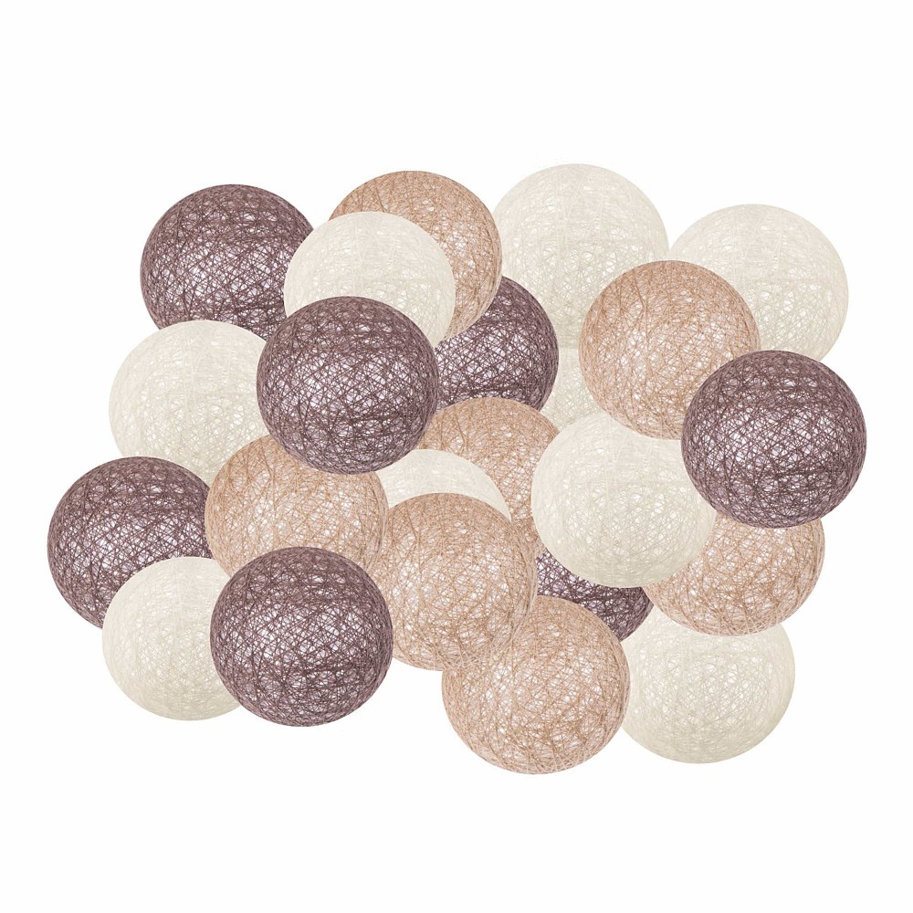 Гірлянда на батарейках Springos Cotton Balls 4 м 20 LED Warm White (Beige, Brown, Chocolate)