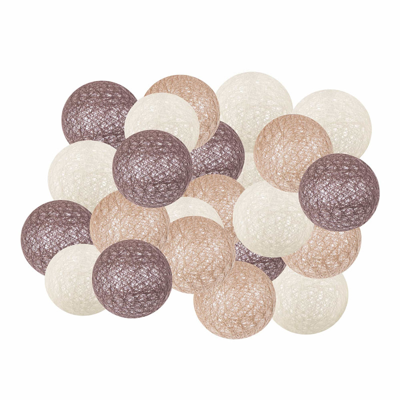 Гірлянда на батарейках Springos Cotton Balls 4 м 20 LED Warm White (Beige, Brown, Chocolate)
