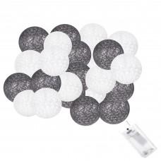 Гірлянда на батарейках Springos Cotton Balls 4 м 20 LED Warm White (White, Dark Gray)