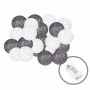 Гірлянда на батарейках Springos Cotton Balls 4 м 20 LED Warm White (White, Dark Gray)