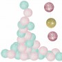 Гірлянда на батарейках Springos Cotton Balls 4 м 20 LED Warm White (Mint, Pink)