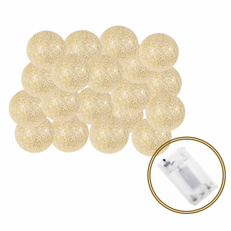 Гирлянда на батарейках Springos Cotton Balls 6 м 30 LED CL0050 Warm White