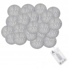 Гірлянда на батарейках Springos Cotton Balls 6 м 30 LED Warm White (Gray)