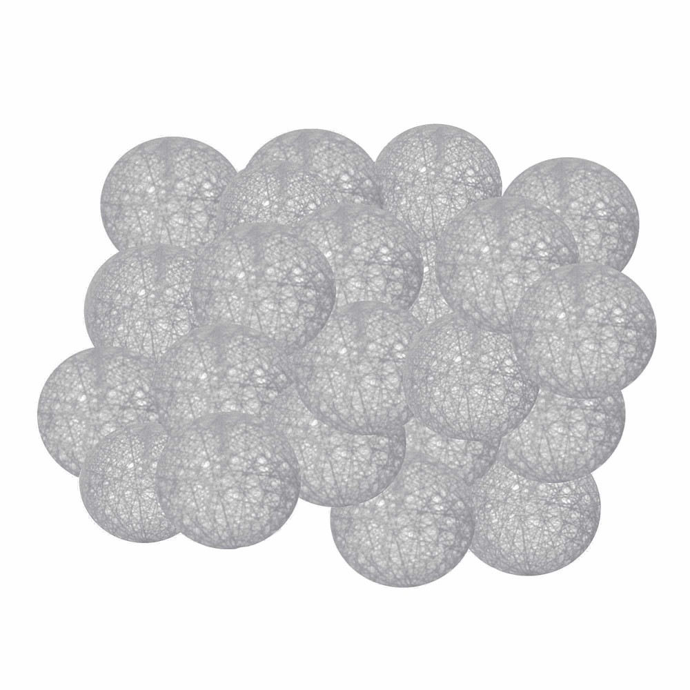 Гірлянда на батарейках Springos Cotton Balls 6 м 30 LED Warm White (Gray)