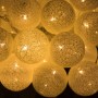 Гірлянда на батарейках Springos Cotton Balls 6 м 30 LED Warm White (Yellow)