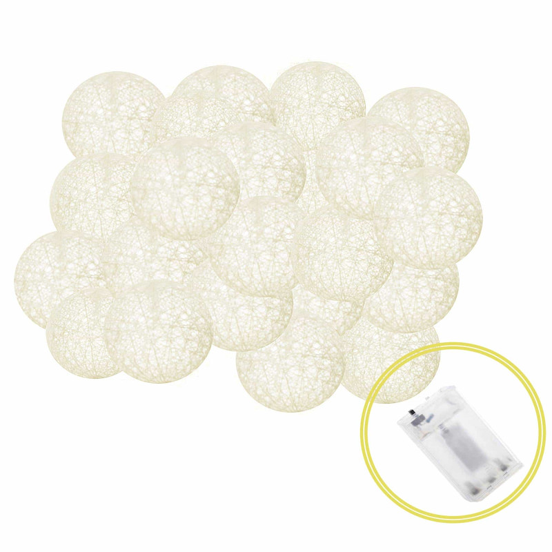 Гирлянда на батарейках Springos Cotton Balls 6 м 30 LED CL0055 Warm White