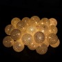 Гірлянда на батарейках Springos Cotton Balls 6 м 30 LED Warm White (Silver)