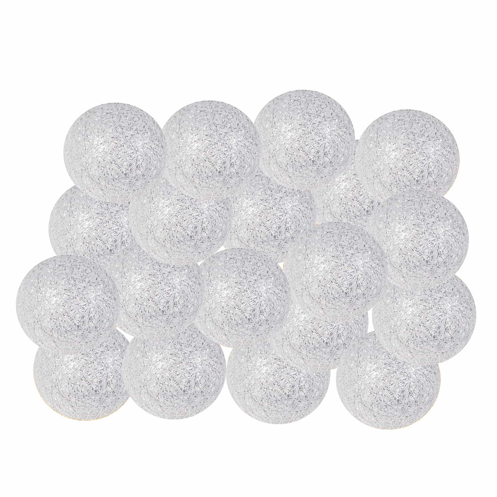 Гірлянда на батарейках Springos Cotton Balls 6 м 30 LED Warm White (Silver)