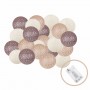 Гірлянда на батарейках Springos Cotton Balls 6 м 30 LED Warm White (Beige, Brown, Chocolate)