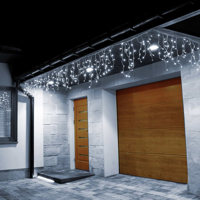 Гірлянда бахрома вулична Springos 8 м 200 LED Cold White
