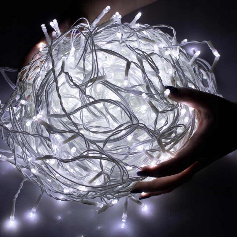 Гірлянда бахрома вулична Springos 8 м 200 LED Cold White