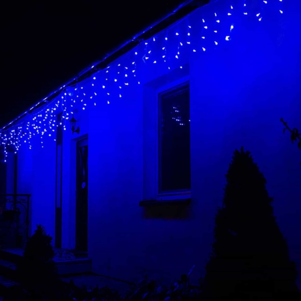 Гірлянда бахрома вулична Springos 12 м 300 LED Blue