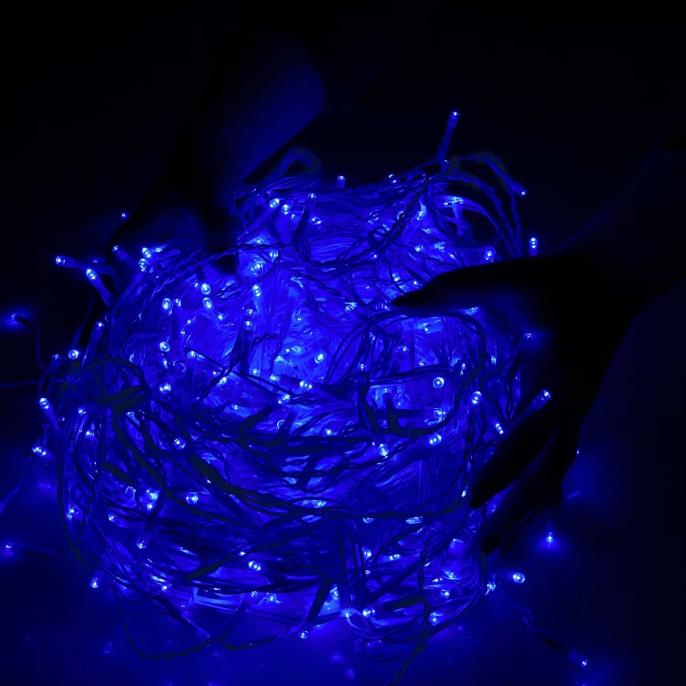 Гірлянда бахрома вулична Springos 12 м 300 LED Blue