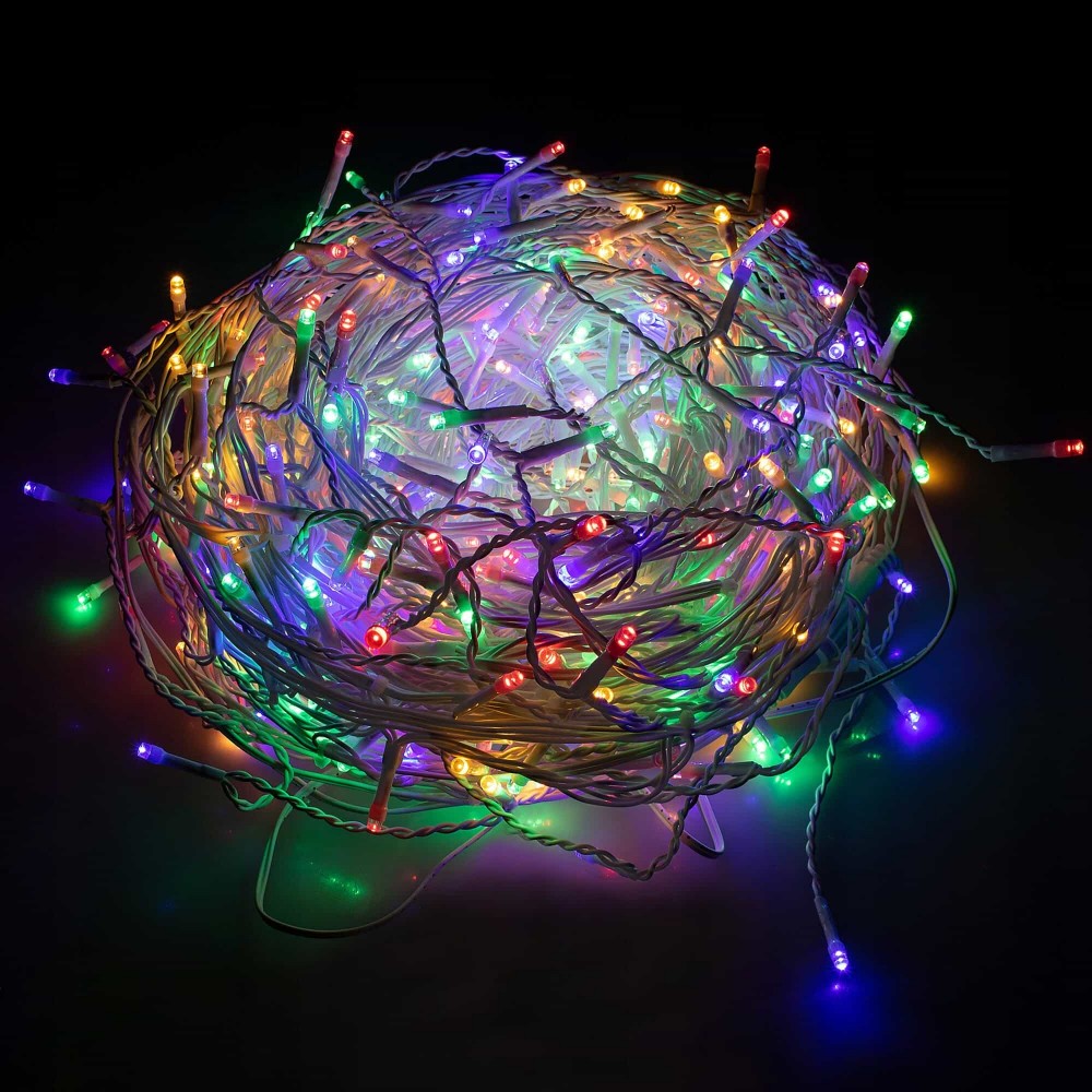 Гірлянда бахрома вулична Springos 12 м 300 LED Mix
