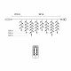 Гирлянда бахрома уличная (наружная) Springos 12 м 300 LED Pilot CL307 Mix