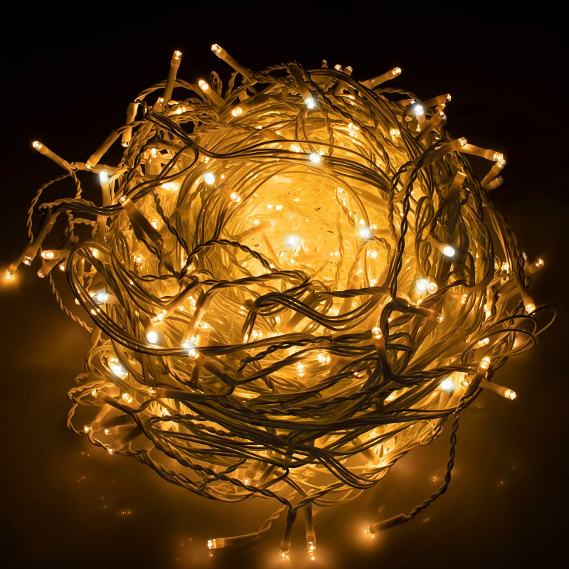 Гирлянда бахрома уличная (наружная) Springos 12 м 300 LED + Flash CL0317 Warm White