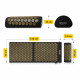 Килимок акупунктурний з валиком 4FIZJO Аплікатор Кузнєцова 128 x 48 см Black/Gold
