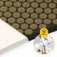 Килимок акупунктурний з валиком 4FIZJO Аплікатор Кузнєцова 128 x 48 см Black/Gold