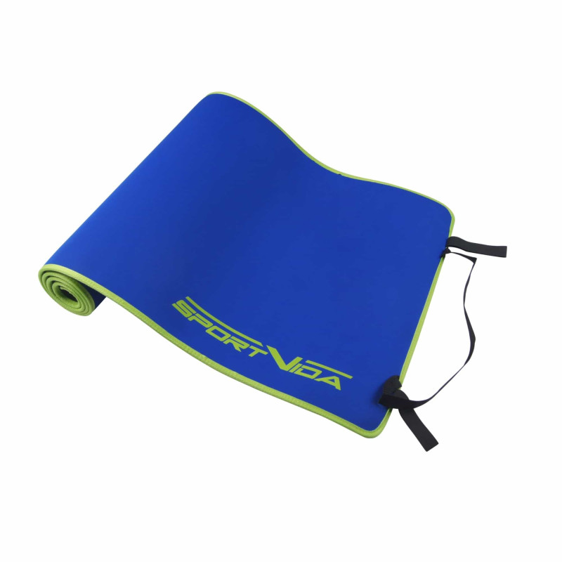 Коврик (мат) для йоги та фітнесу SportVida Neopren 6 мм SV-HK0038 Blue