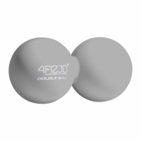 Масажний м'яч подвійний 4FIZJO Lacrosse Double Ball 6.5 x 13.5 см сірий