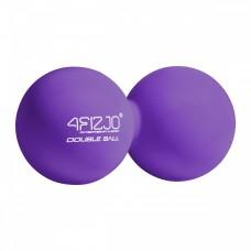 Масажний м'яч подвійний 4FIZJO Lacrosse Double Ball 6.5 x 13.5 см фіолетовий